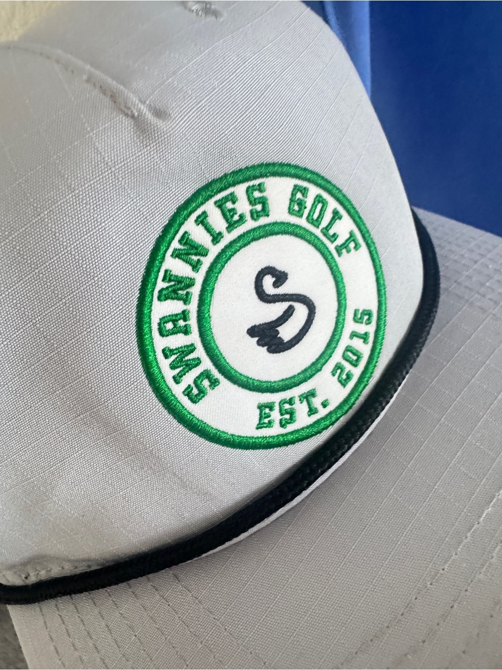 Baseball Cap with Green Swannies Golf Patch - Picture 3 of 8